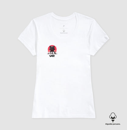 Camiseta Stá Uó Gato Sith em Algodão Peruano