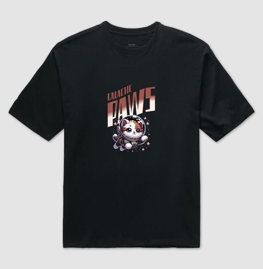 Camiseta Galactic Paws Gato Astronauta Unissex