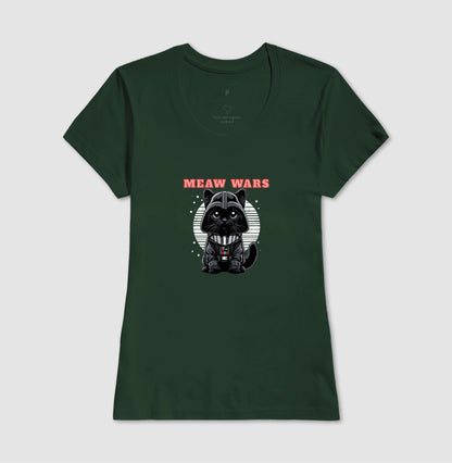 Camiseta Meaw Wars Gato Nerd Geek