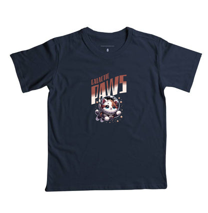 Camiseta Infantil Galactic Paws Gato Astronauta