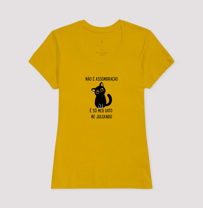 Camiseta Gato Julgando – Não É Assombração