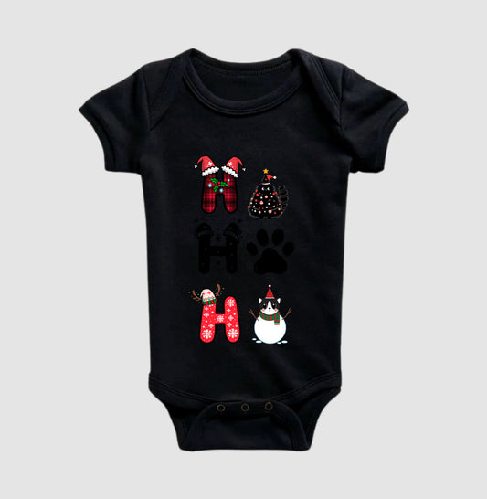 Body Infantil Natal Pet Lover Ho Ho Ho Gatinhos