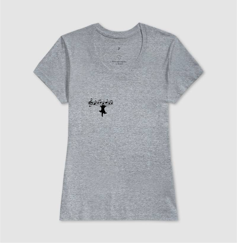 Camiseta Gato na Partitura – Música e Estilo
