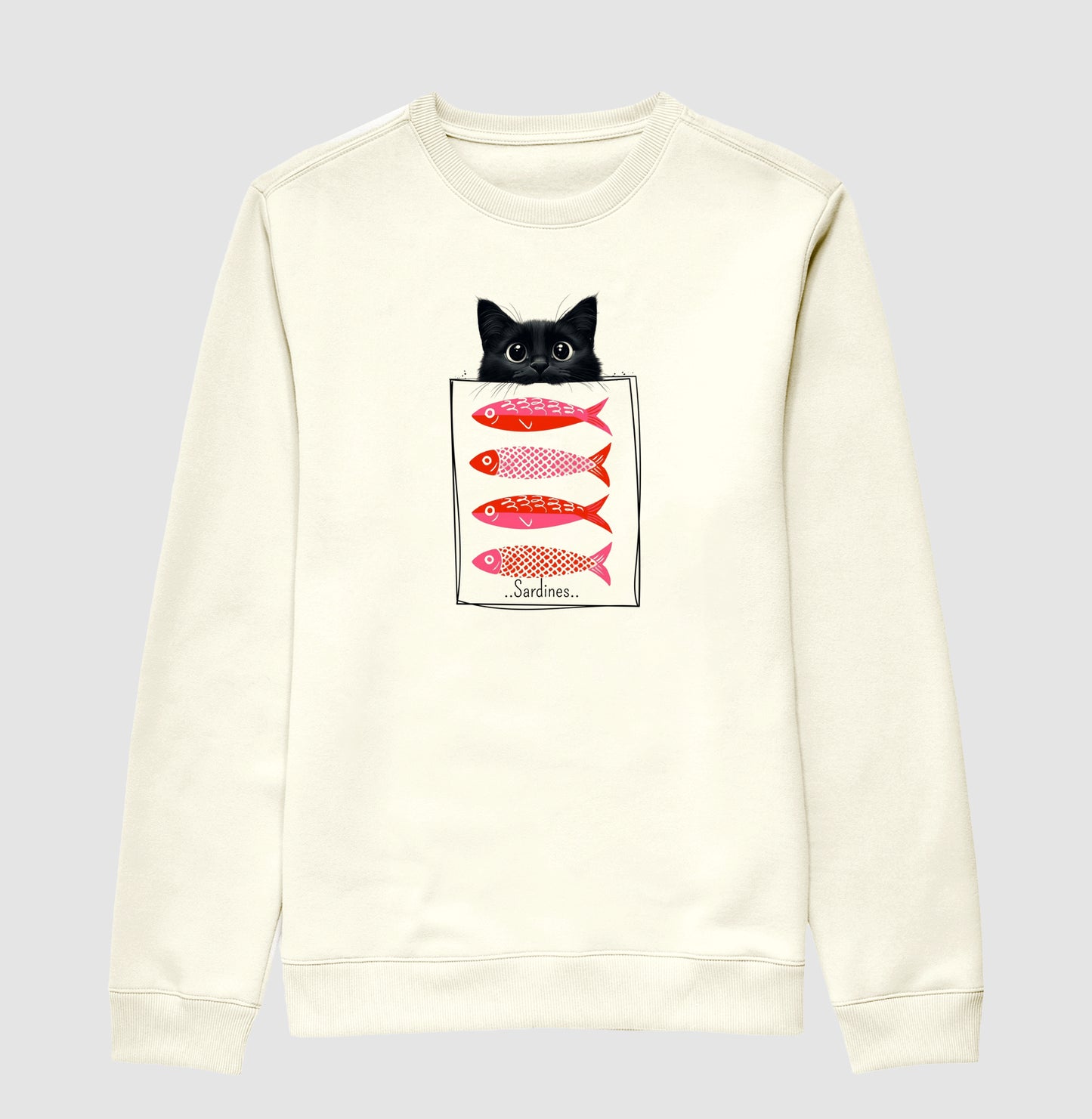 Moletom Cat Sardines Gato e Sardinhas