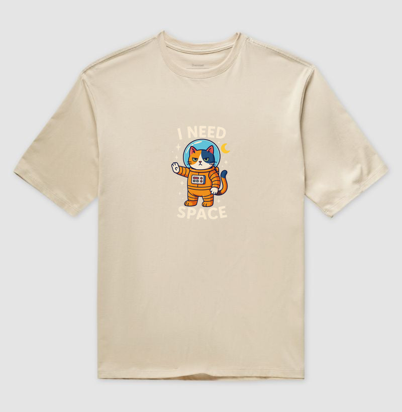 Camiseta I Need Space Gato Astronauta