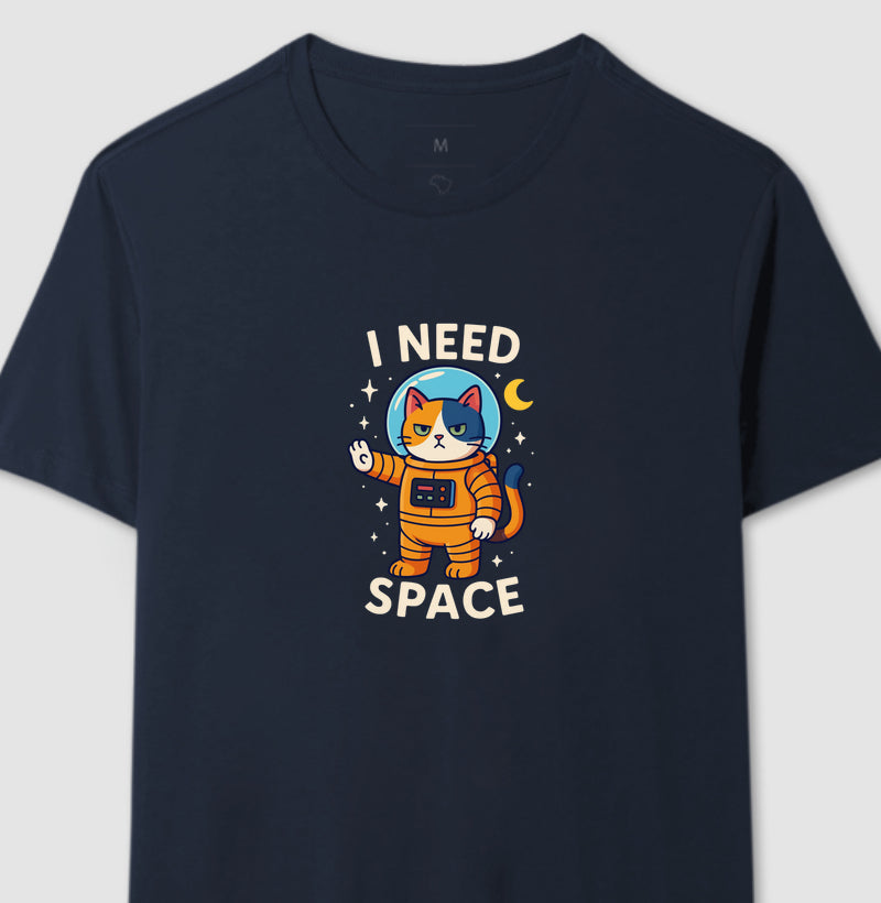 Camiseta I Need Space Gato Astronauta