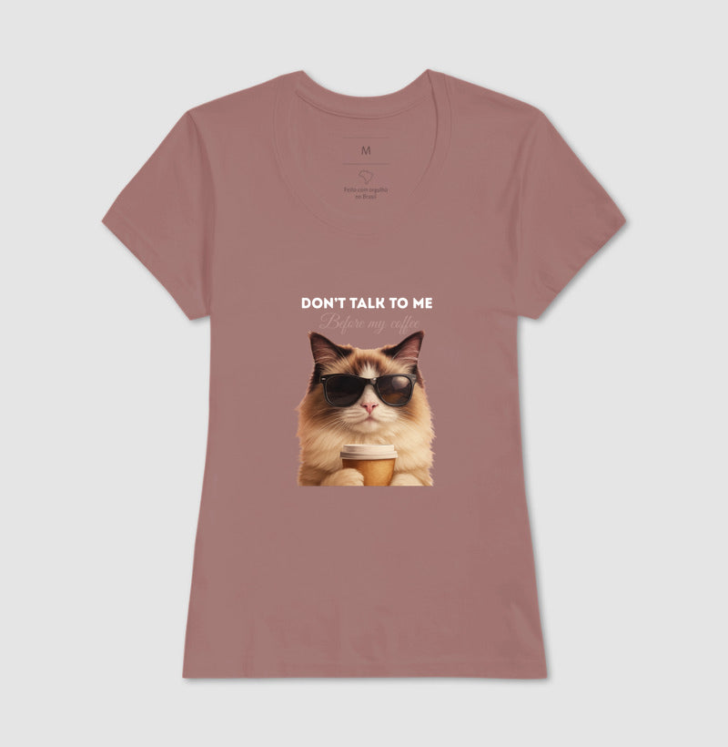 Camiseta Gato Café Don’t Talk To Me