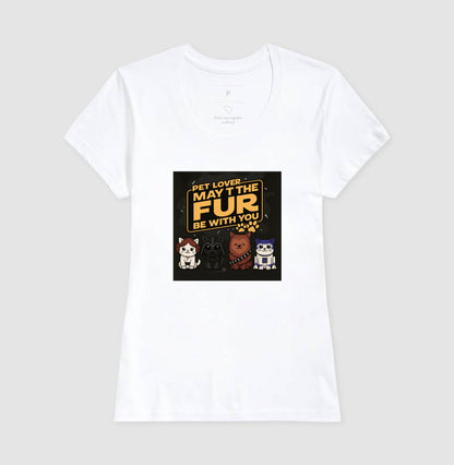 Camiseta Pet Lover May The Fur Be With You Geek