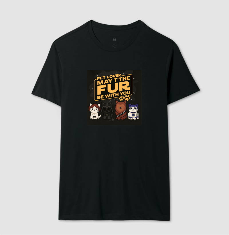 Camiseta Pet Lover May The Fur Be With You Geek
