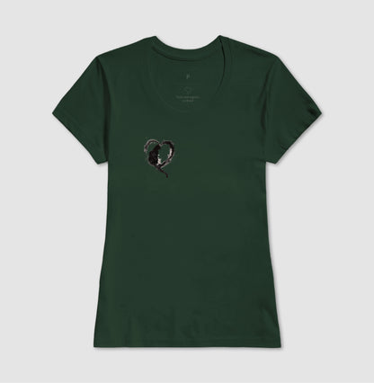 Camiseta Love Cats Coração Felino Minimalista