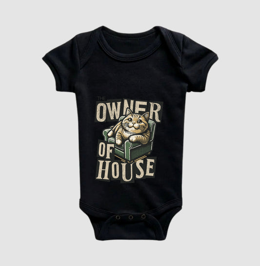 Body Bebê Gato The Owner of House – Dono da Casa