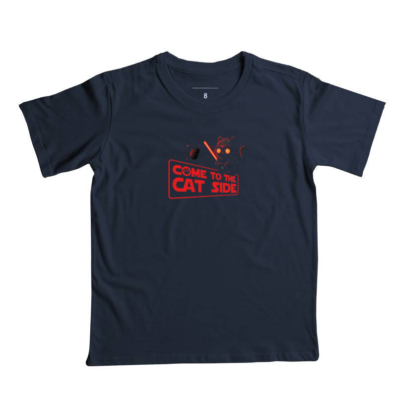Camiseta Geek Come to the Cat Side Gato Jedi