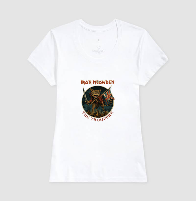 Camiseta Rock Gato Guerreiro Iron Meowden