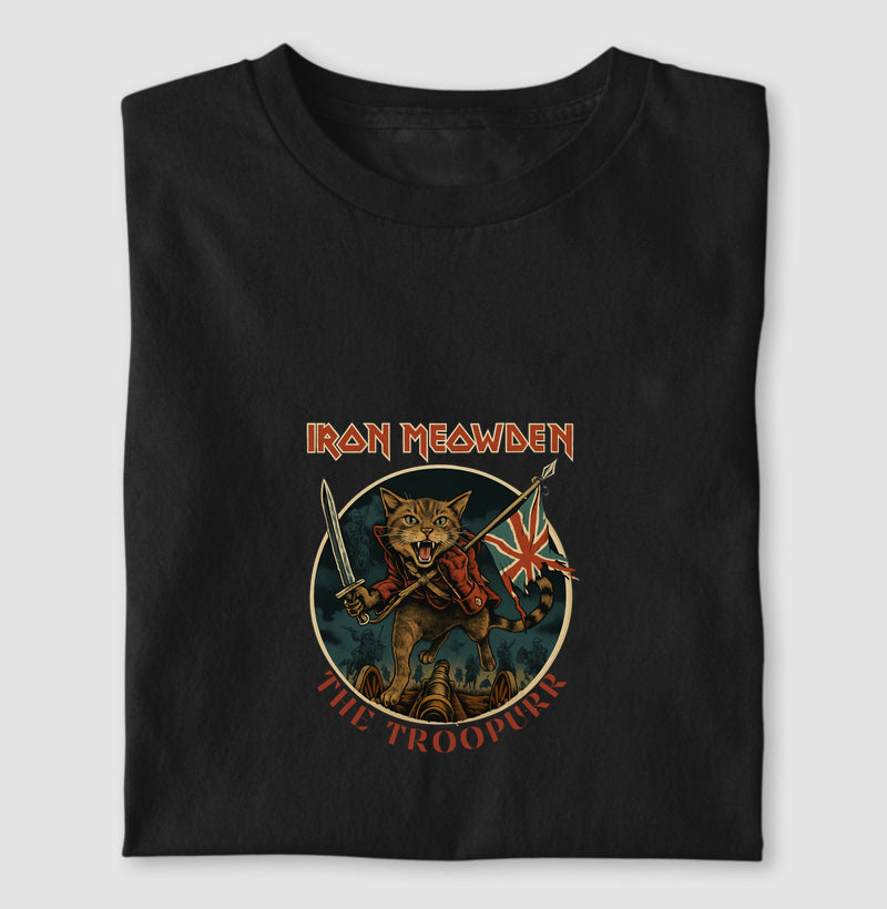 Camiseta Rock Gato Guerreiro Iron Meowden
