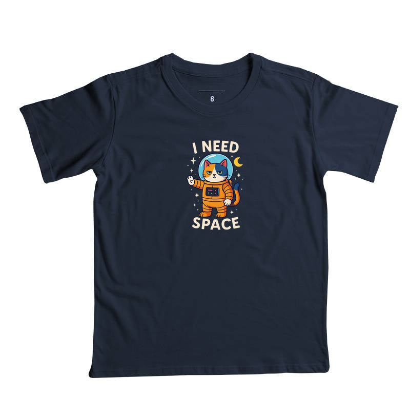Camiseta I Need Space Gato Astronauta