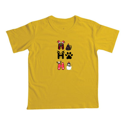 Camiseta Natalina HO HO HO Gatinhos e Patinhas