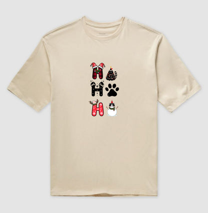 Camiseta Natal Pet Lover Ho Ho Ho Gatinhos