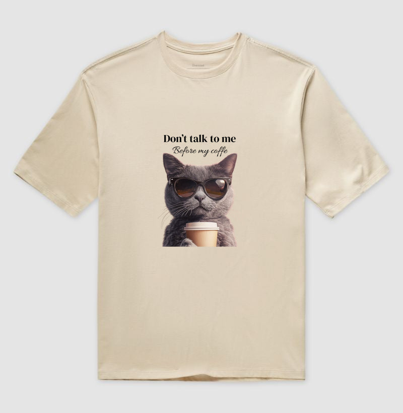 Camiseta Gato Don’t Talk To Me Before My Coffee