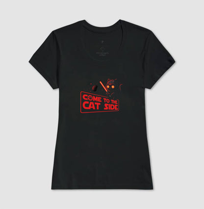 Camiseta Geek Come to the Cat Side Gato Sith Preta