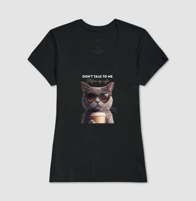 Camiseta Gato Don’t Talk To Me Before My Coffee