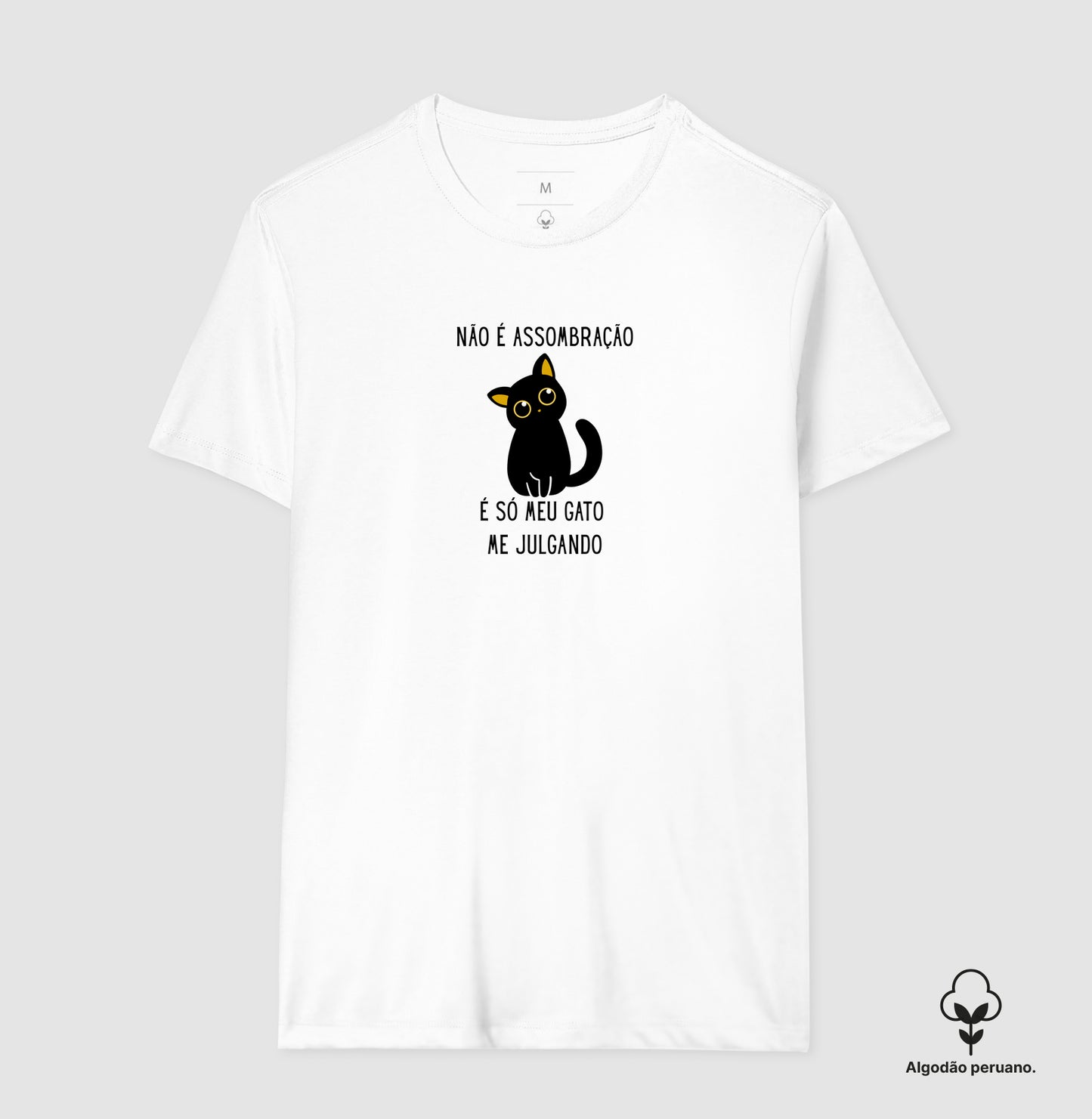 Camiseta Gatinho Julgador em Algodão Peruano