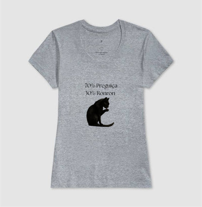 Camiseta Vida de Gato 70% Preguiça 30% Ronron