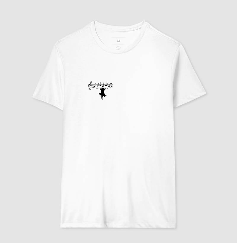 Camiseta Gato na Partitura – Música e Estilo