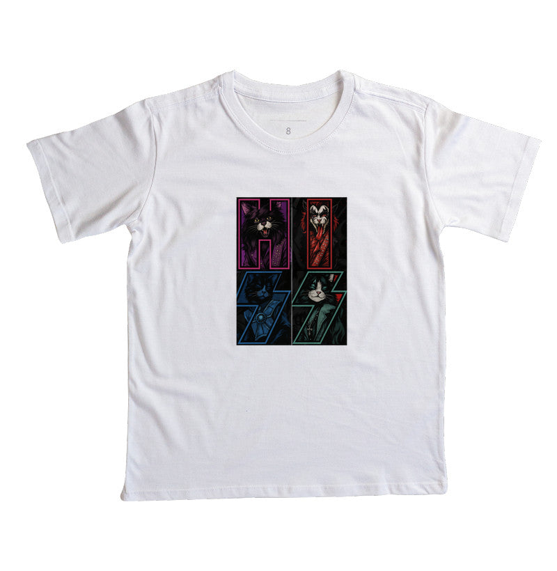 Camiseta Infantil HISS Rock & Roll Gatos