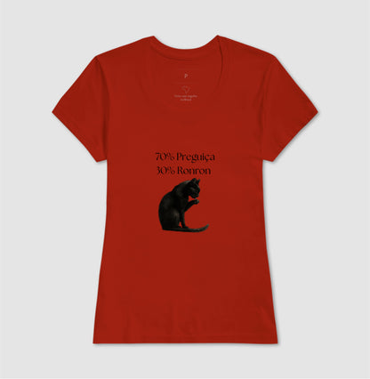 Camiseta Vida de Gato 70% Preguiça 30% Ronron