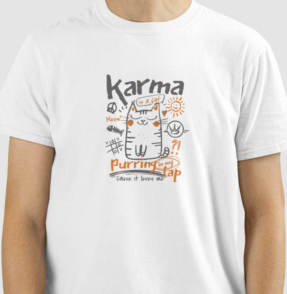 Camiseta Divertida Karma Cat