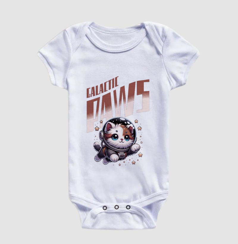 Body Infantil Galactic Paws Gato Astronauta