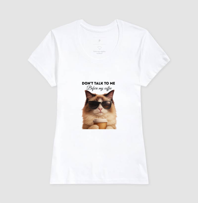 Camiseta Gato Café Don’t Talk To Me