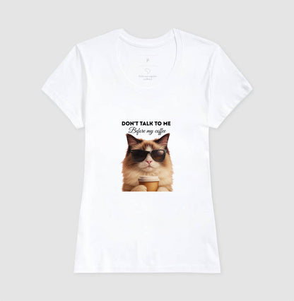 Camiseta Gato Café Don’t Talk To Me