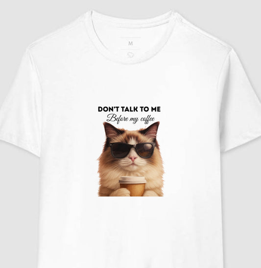 Camiseta Gato Café Don’t Talk To Me