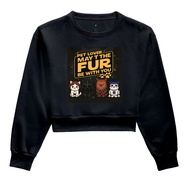 Moletom Cropped Pet Lover May The Fur Be With You