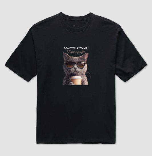 Camiseta Gato Café Don’t Talk To Me Unissex