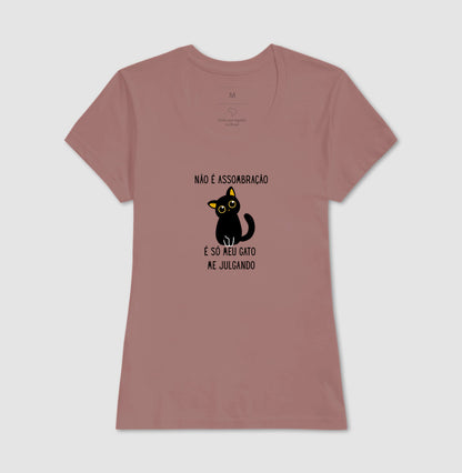 Camiseta Gato Julgando – Não É Assombração