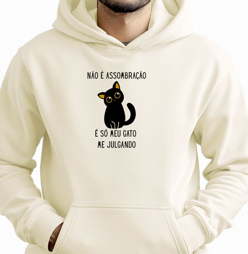 Moletom Gatinho Julgador Não É Assombração