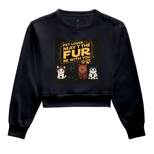 Moletom Cropped Pet Lover May The Fur Be With You