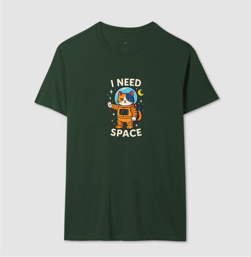 Camiseta I Need Space Gato Astronauta