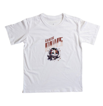 Camiseta Infantil Galactic Paws Gato Astronauta