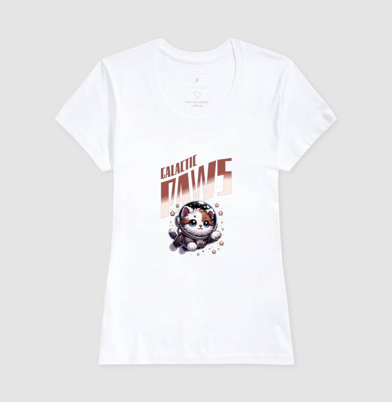 Camiseta Galactic Paws Gato Astronauta