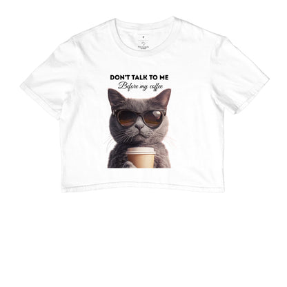 Camiseta Cropped Gato Café – Don’t Talk To Me