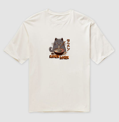 Camiseta Ramen Lover Gato Otaku Unissex