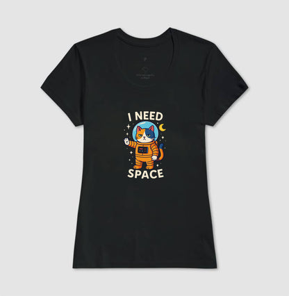 Camiseta I Need Space Gato Astronauta