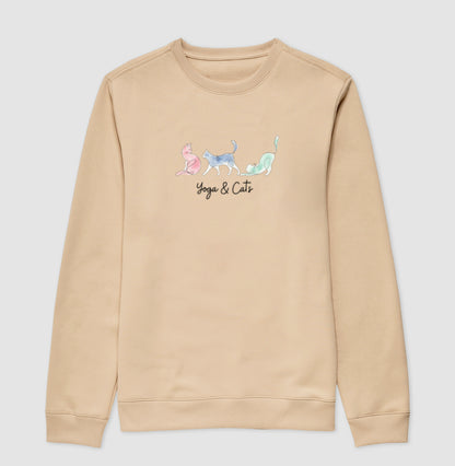 Moletom Yoga & Cats em Aquarela