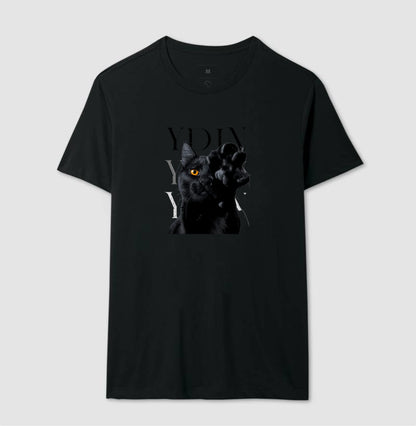Camiseta YDIN Gato Preto – Sua Essência em Movimento