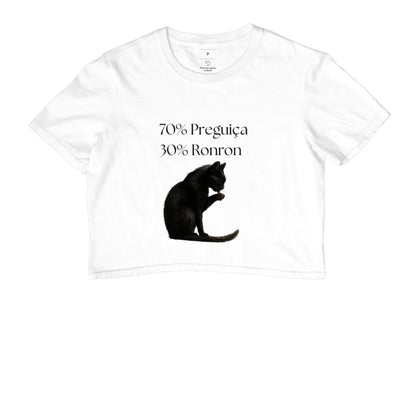 Cropped Vida de Gato 70% Preguiça 30% Ronron