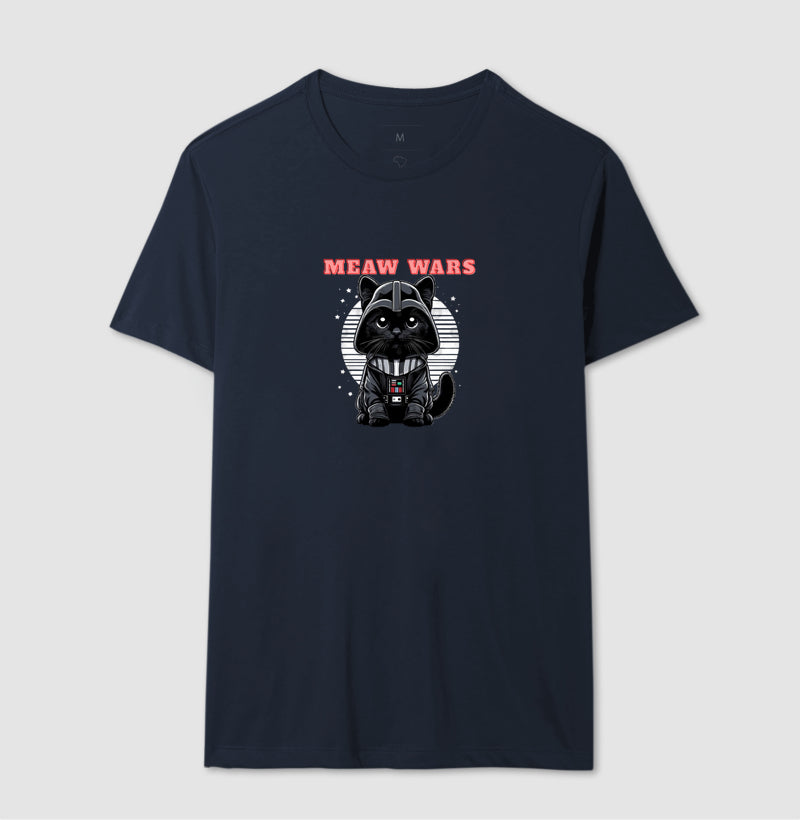 Camiseta Meaw Wars Gato Nerd Geek