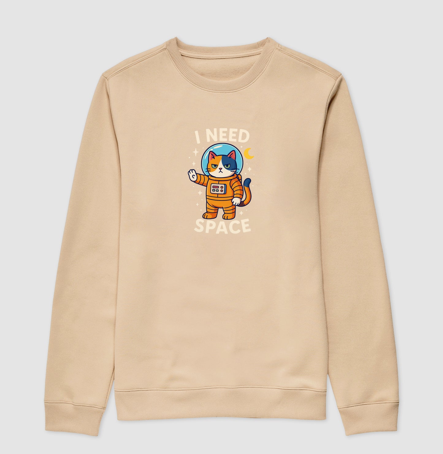 Moletom I Need Space Gato Astronauta